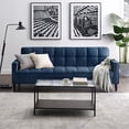 thumbnail image 1 of Loft Lyfe Swaine Linen Sofa Bed Convertible Tufted With Storage, Blue, 1 of 11