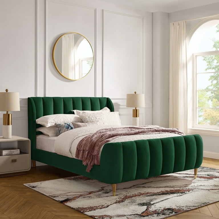 Green 2024 upholstered bed