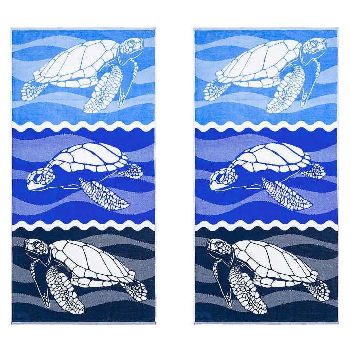 Loft OEKO TEX Youth Beach Towel 2Pk 30 in x 60 in 100 Cotton Turtle