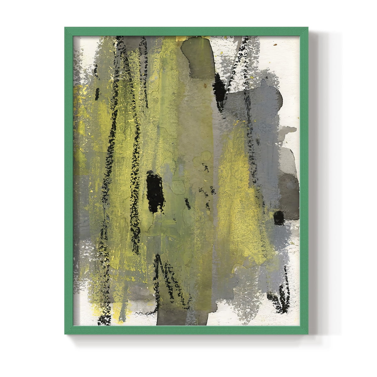 Loft Pastel I Framed Print in Green Solid Wood Framed Print No Nail Hanging