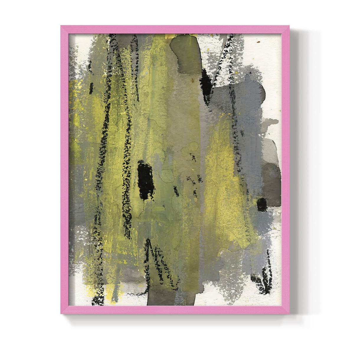 Loft Pastel I Framed Print in Pink Solid Wood Framed Print No Nail Hanging