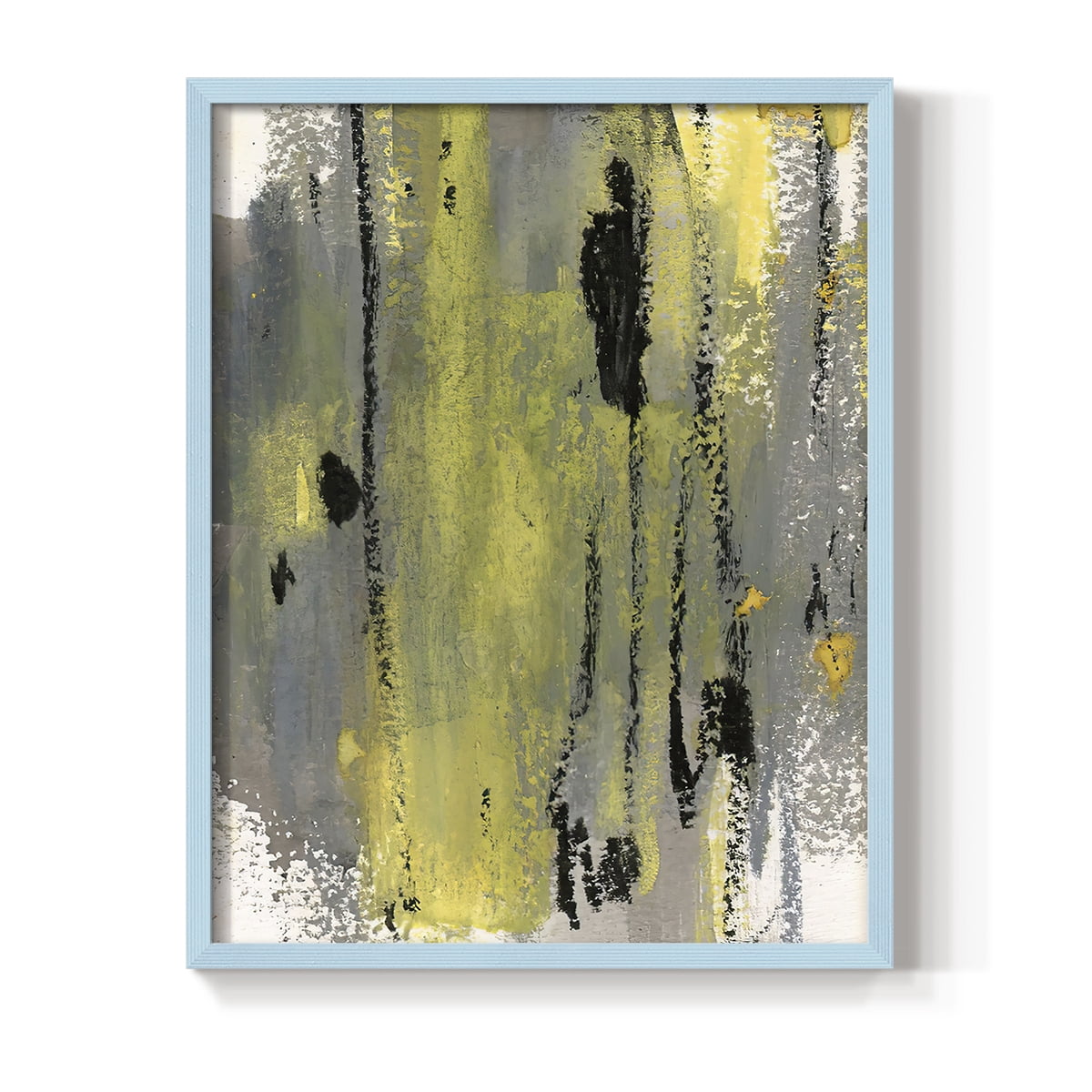 Loft Pastel II Framed Print in Blue Solid Wood Framed Print No Nail Hanging
