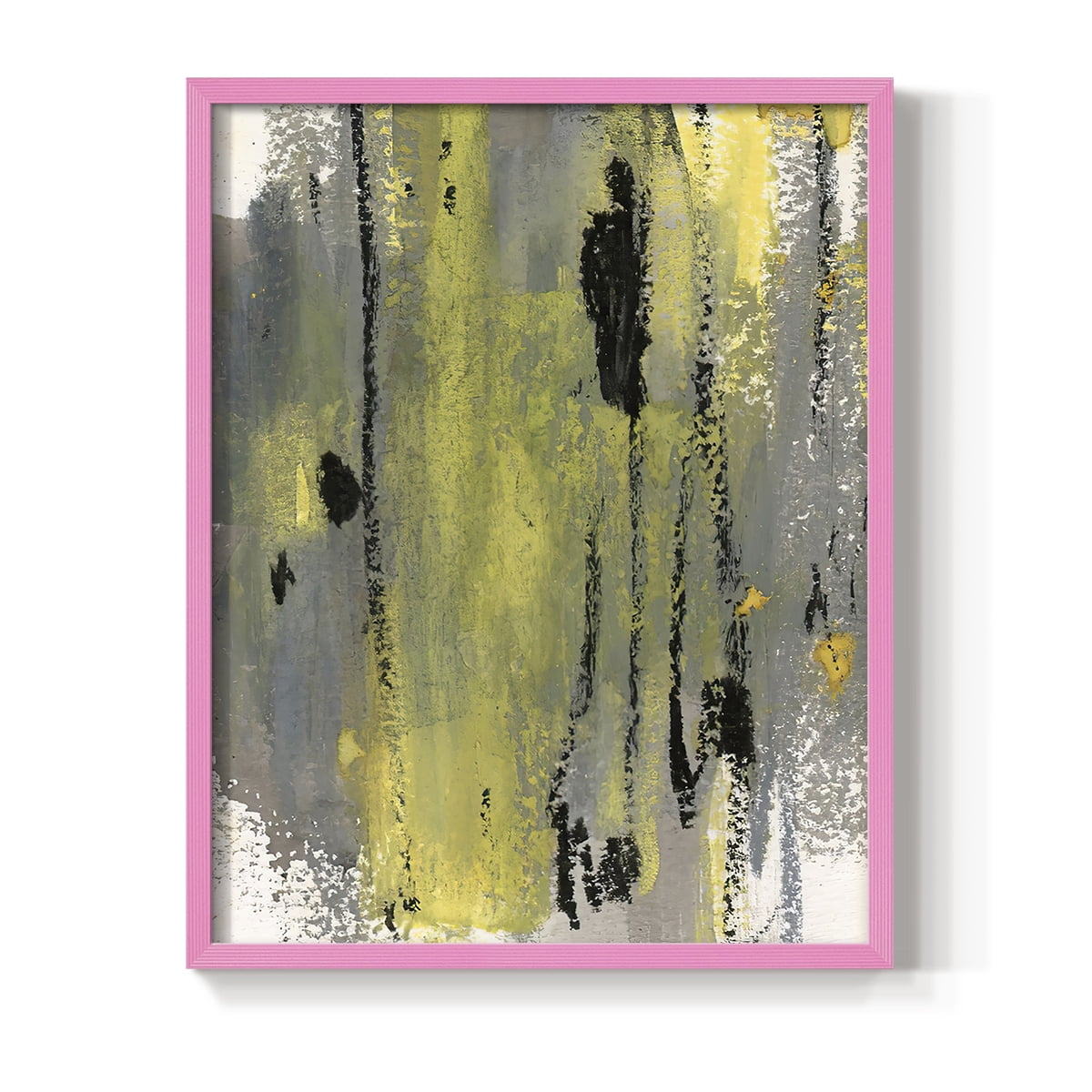 Loft Pastel II Framed Print in Pink Solid Wood Framed Print No Nail Hanging
