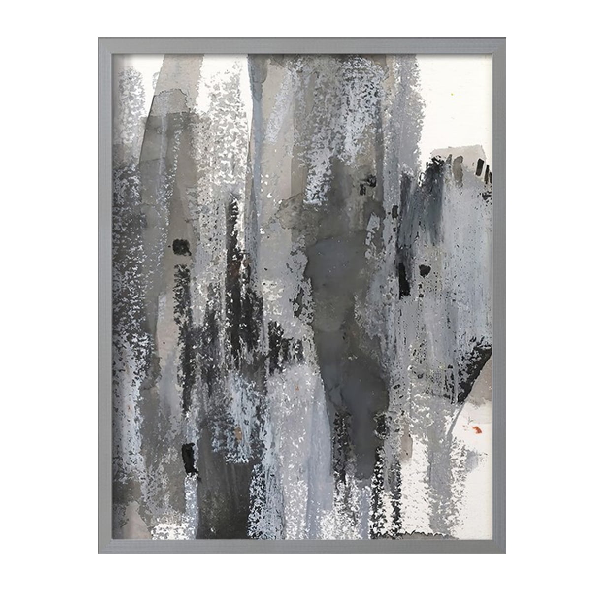 Loft Pastel III Framed Print in Gray Solid Wood Framed Print No Nail Hanging