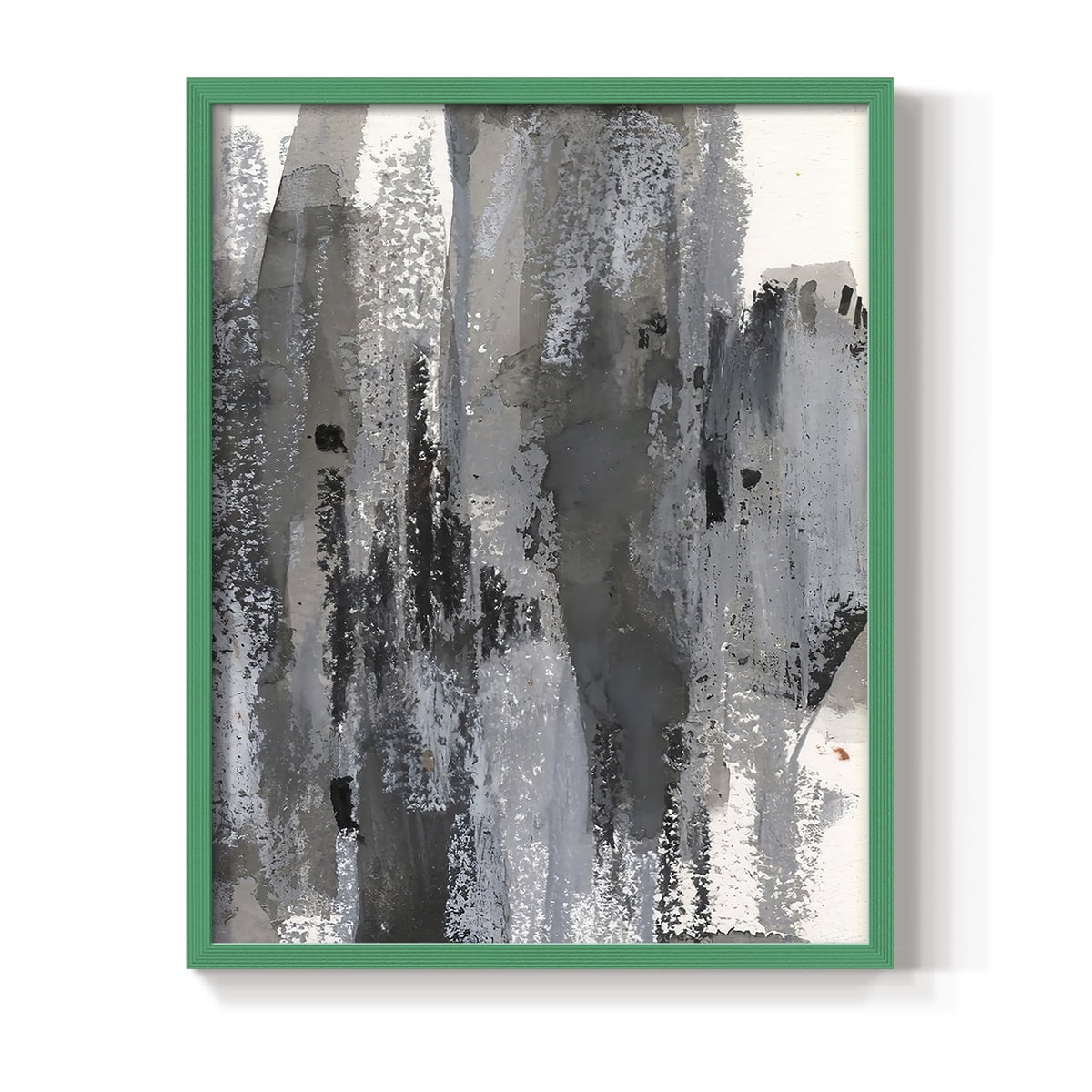 Loft Pastel III Framed Print in Green Solid Wood Framed Print No Nail Hanging