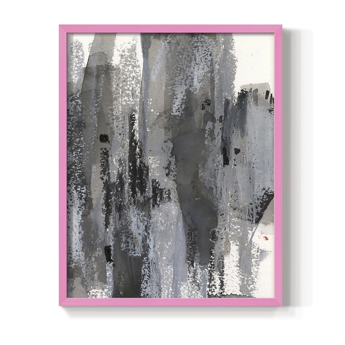 Loft Pastel III Framed Print in Pink Solid Wood Framed Print No Nail Hanging