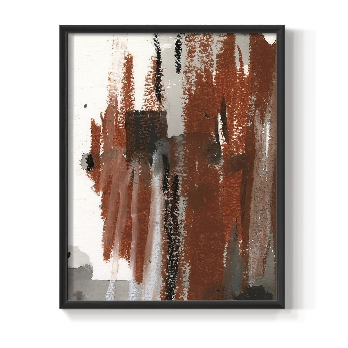 Loft Pastel V Framed Print in Black Solid Wood Framed Print No Nail Hanging