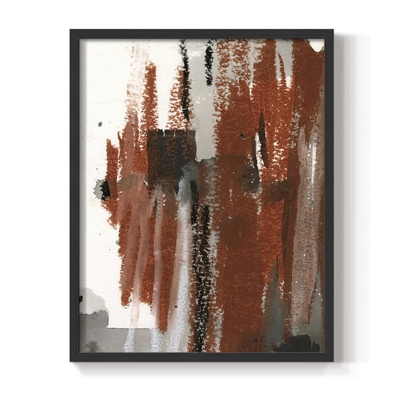 Loft Pastel V Framed Print in Black Solid Wood Framed Print No Nail Hanging