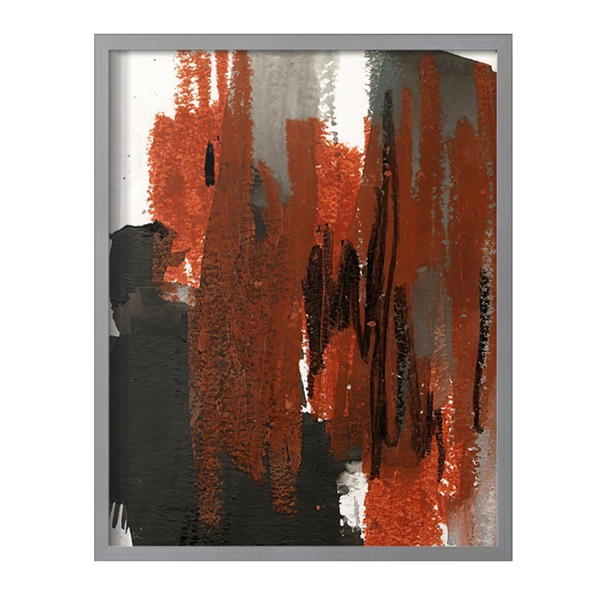 Loft Pastel VI Framed Print in Gray Solid Wood Framed Print No Nail Hanging