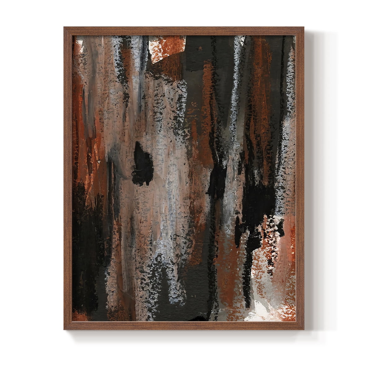 Loft Pastel VII Framed Print in Brown Solid Wood Framed Print No Nail Hanging