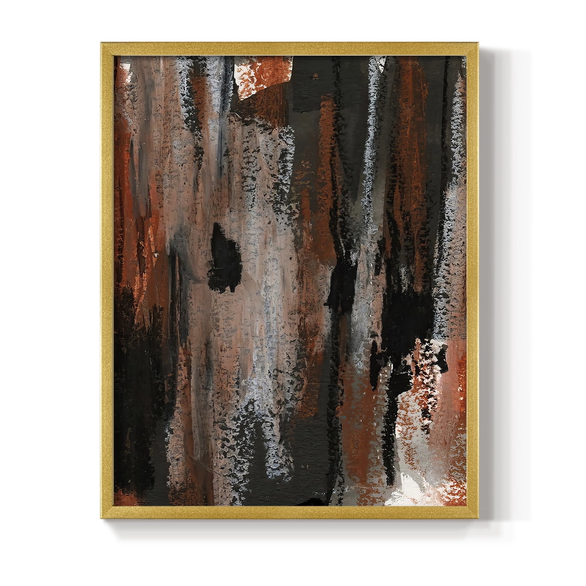 Loft Pastel VII Framed Print in Gold Solid Wood Framed Print No Nail Hanging