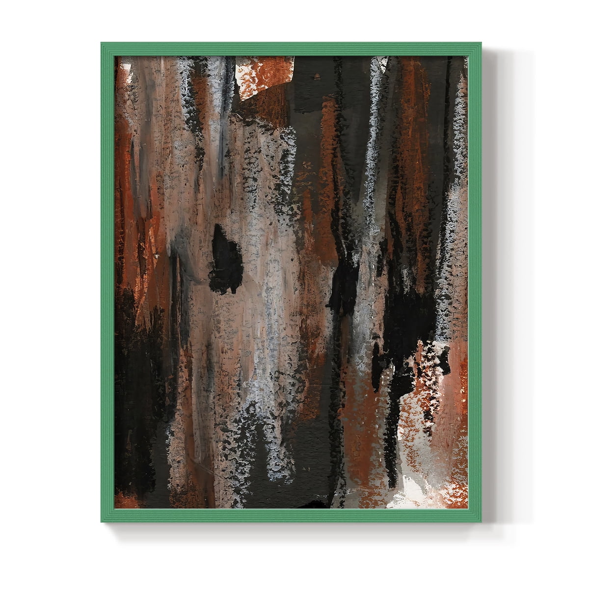 Loft Pastel VII Framed Print in Green Solid Wood Framed Print No Nail Hanging