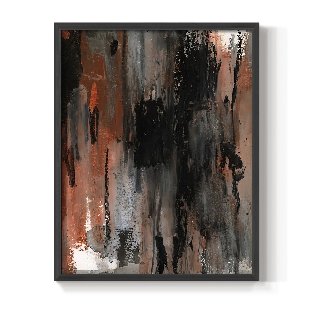 Loft Pastel VIII Framed Print in Black Solid Wood Framed Print No Nail Hanging
