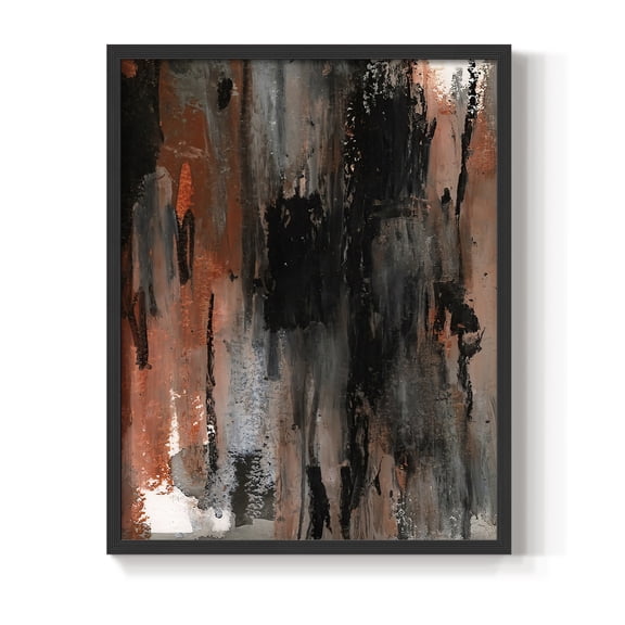 Loft Pastel VIII Framed Print in Black Solid Wood Framed Print No Nail Hanging