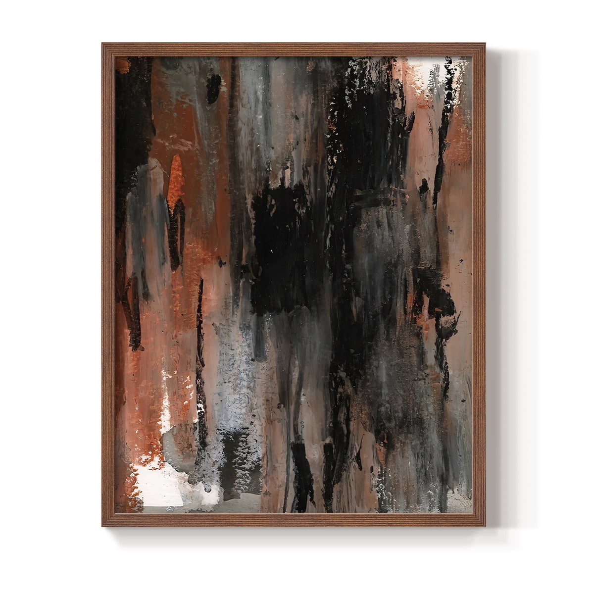 Loft Pastel VIII Framed Print in Brown Solid Wood Framed Print No Nail Hanging