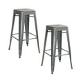 thumbnail image 1 of Loft Silver Metal Bar Stool, 2- Piece, 1 of 3