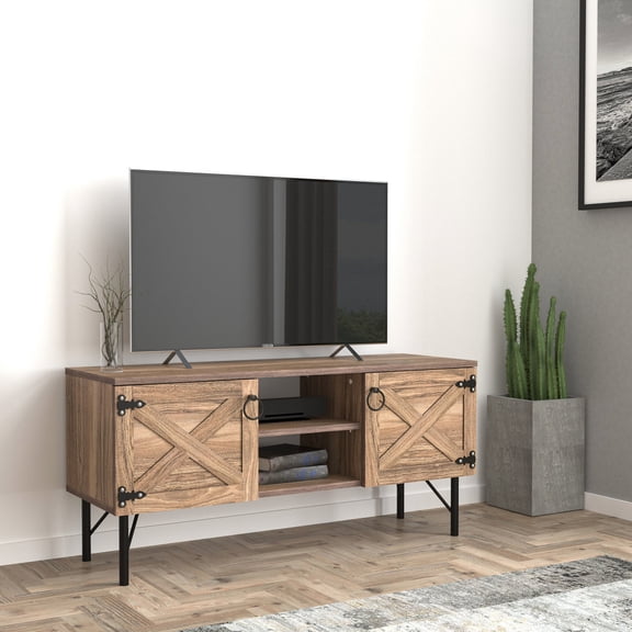 Loft Wood with Two Cupboards | Used in Home Entertainment Areas | Gives a Vintage Vibe and Storage Function