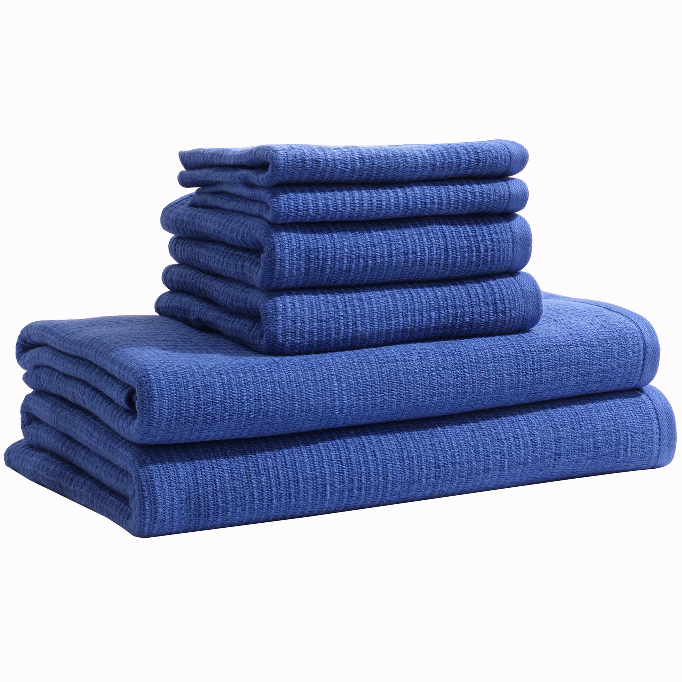Loft by Loftex New Generation Solid 6-Piece Towel Set,Blue