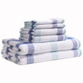 thumbnail image 1 of Loft by Loftex New Generation Stripped 6-Piece Towel Set,Aqua, 1 of 8