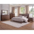 thumbnail image 1 of Lofton 4-piece King Size Mocha Brown Wood Bedroom Set, 1 of 14
