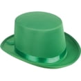 thumbnail image 1 of Loftus Adult Satin Ribbon Halloween Costume Top Hat, Green, One-Size (7.25"), 1 of 2