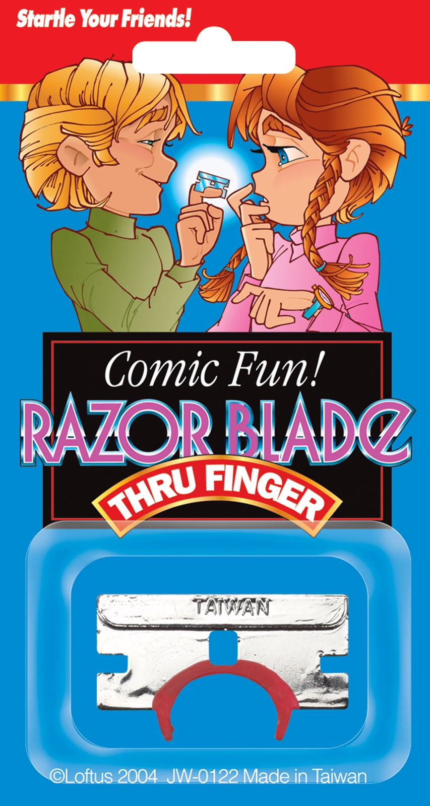 Bloodied Razorblade Loftus Bloody Realistic Razor Blade Through Finger 1.25