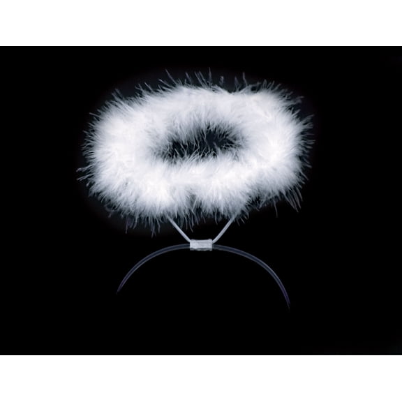 Loftus Halloween Angel Costume Feather Halo Headband, White, One Size