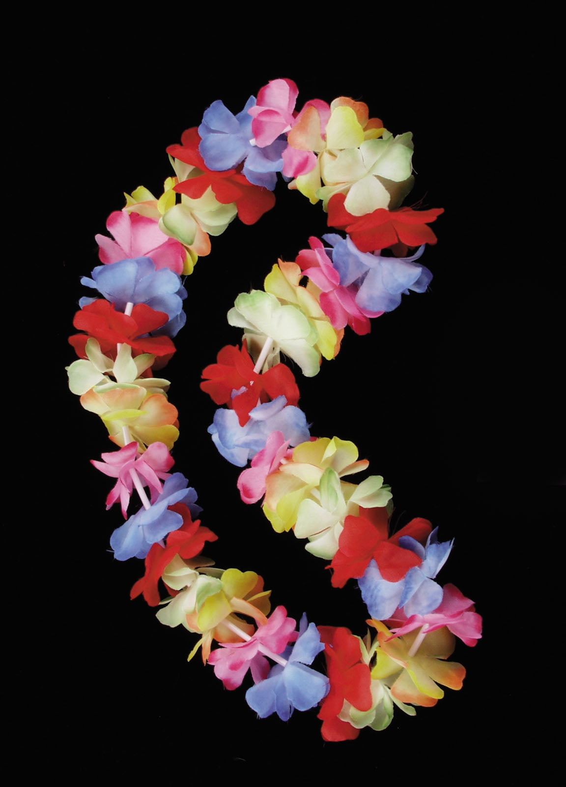 Loftus Hawaiian Luau Bright Colors Party 36" Fabric Leis, 12 CT