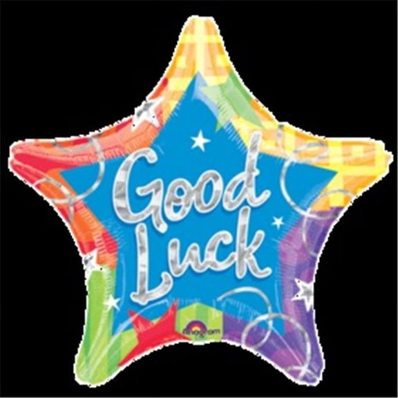 Loftus International A1-11995 19 in. Good Luck Blitz Star Prismatic Balloon - Pack of 5