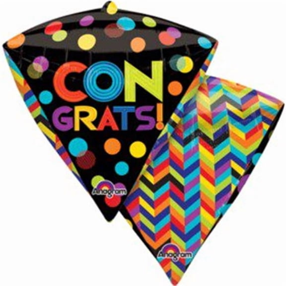 Loftus International A2-8785 16 in. Bright Dots Congrats Diamondz Balloon