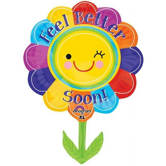 Loftus International A3-0857 21 x 29 in. Feel Better Flower Super Shape Balloon