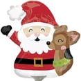 thumbnail image 1 of Loftus International A3-6084 Santa & Reindeer Mini Shape Balloon, 1 of 1