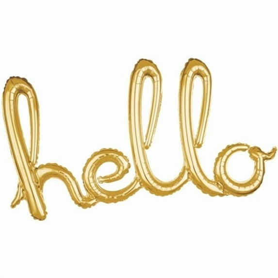 Loftus International A3-6692 Hello Gold Script Phrase