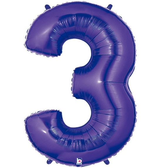 Loftus International B1-5843P Megaloon Number 3 Purple Balloon