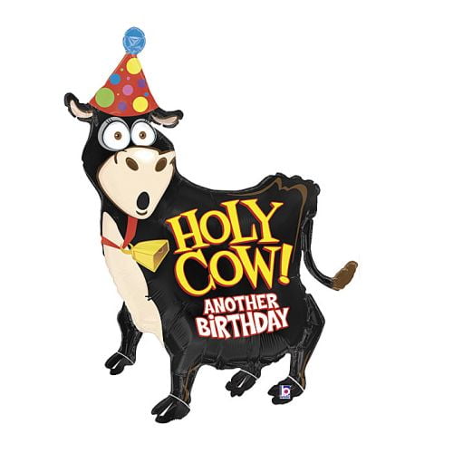 Loftus International B8-5439 42 in. Holy Cow Birthday Shape Balloon