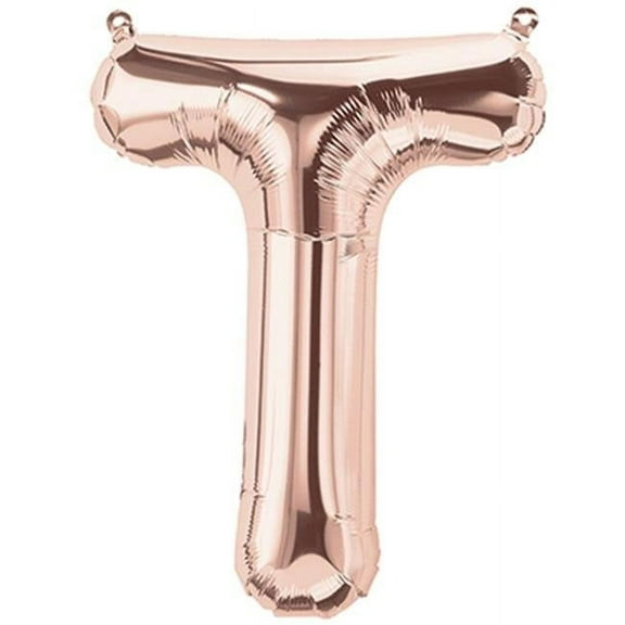 Loftus International KV-01356 16 in. Letter T Rose Gold Balloon