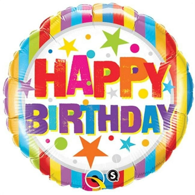 Loftus International A2-0264 18 in. Party Streamers Birthday Balloon