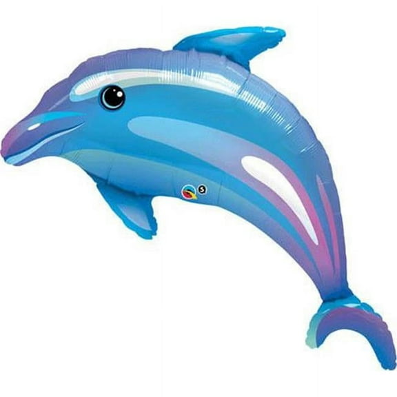 Loftus International Q2-9338 42 in. Delightful Dolphin Helium Shape Party Balloon