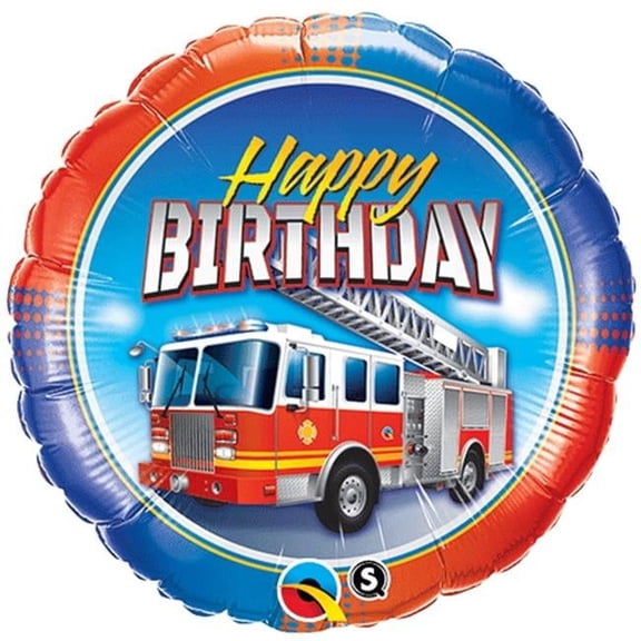 Loftus International Q4-1686 18 in. Birthday Fire Truck Balloon