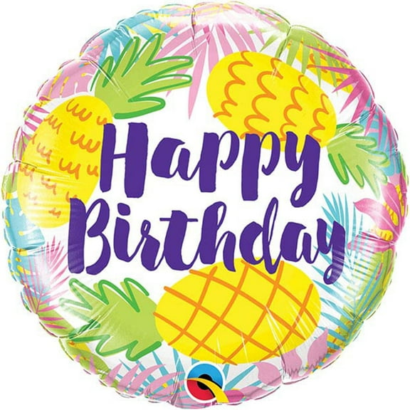 Loftus International Q5-7268 18 in. Birthday Pineapples Balloon