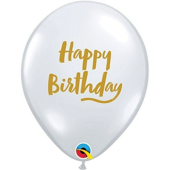 Loftus International Q8-0002 11 in. Birthday Balloon Brush Script Diamond, Clear