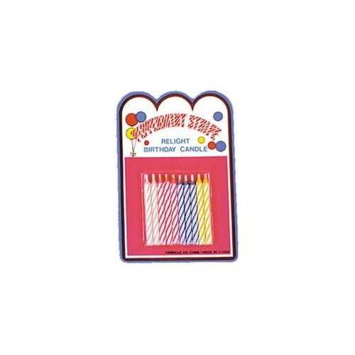 Loftus Magic Trick Relighting Birthday Candles, 10CT, Assorted Colors