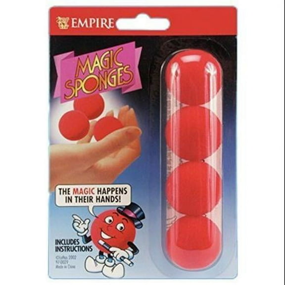 Loftus Red Magic Sponge Ball Set, 1 1/4 inch Balls with Instructions