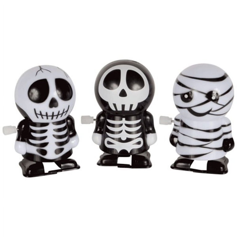 Loftus Wind-Up Walking Skeleton/Mummy Wind-Up Toy, Black