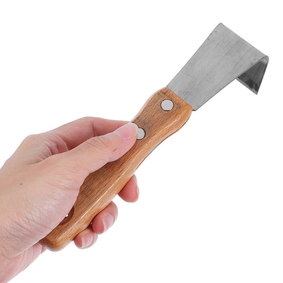 Log Bark Peeler Tree Bark Removal Tool Fruit Tree Bark Spud Stainless Steel Debarking Tool with Wood Handle