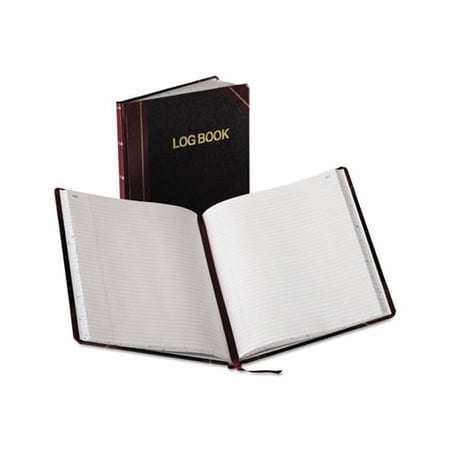 Log Book Record Rule Record Rule, Black/Red Cover, 150 Pages, 10 3/8 x 8 1/8