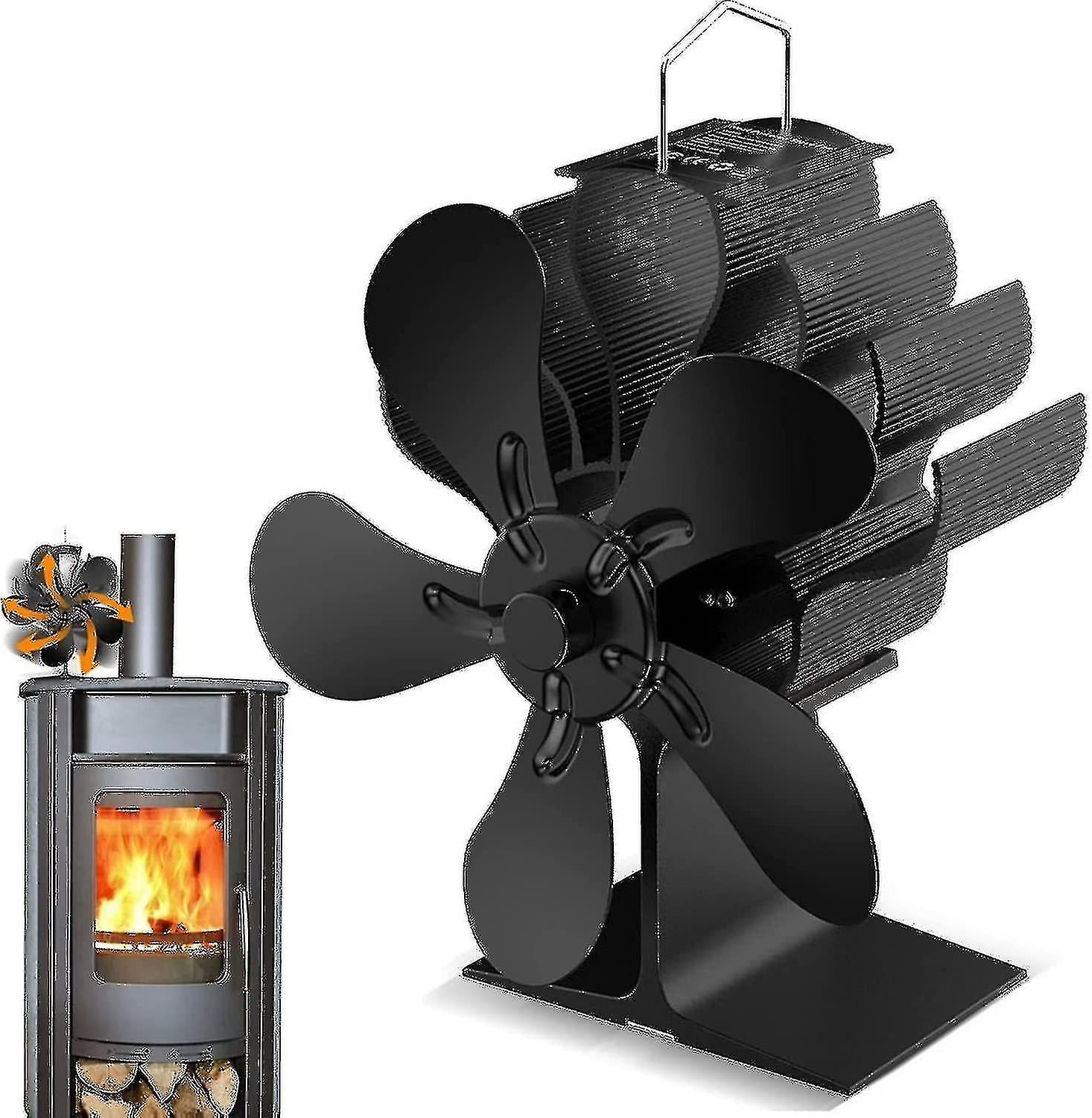 Log Burner Heat Powered Fan Fireplace Fan Wood Burning Stove Wood Stove