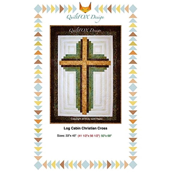 Log Cabin Christian Cross Pattern by QuiltFox