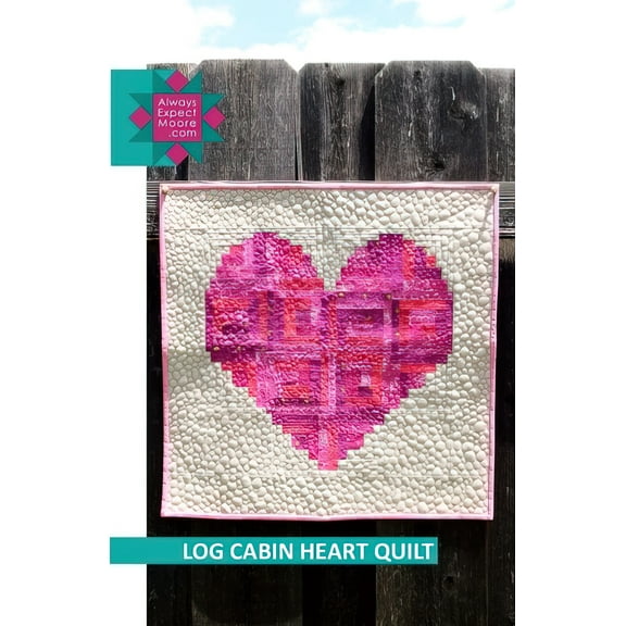 Log Cabin Heart Quilt Pattern by Carolina Moore