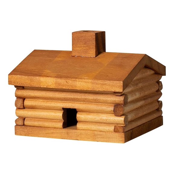 Log Cabin Incense Burner with 10 Cedar Cones